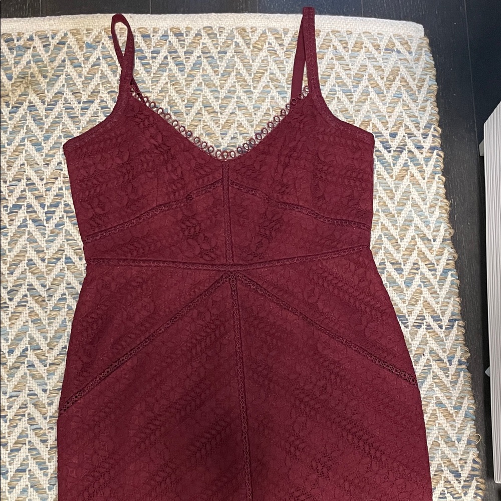 Ever New Burgundy Lace Midi Dress